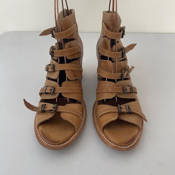 Freebird Quinn Sandals w Heel Brown Tan - Picture 2 of 9